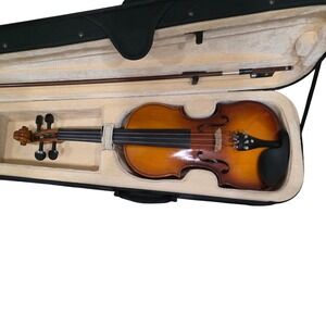 Cecilio CVN-300 Solid Wood Violin 4/4 Full Size with Bow and Hard Case Outfit